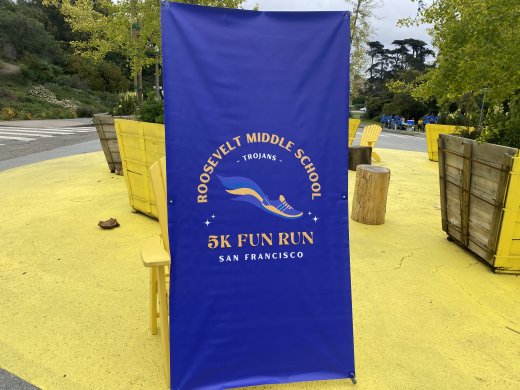 Signage for the Roosevelt MS 5K Fun Run