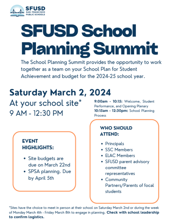 2024 School Planning Flyer