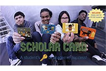 Students showing their Scholar Cards