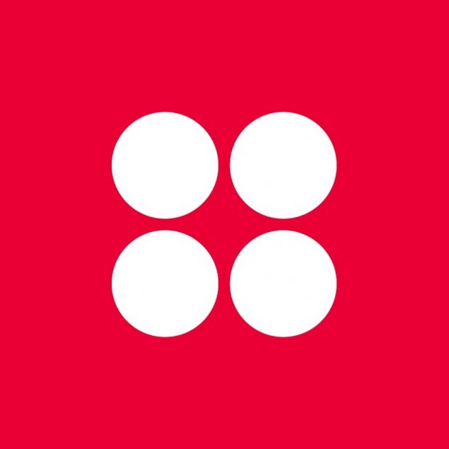 British Council logo of four white dots inside a field of red