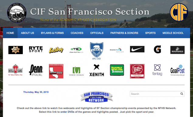 Cifsf.org district sports website