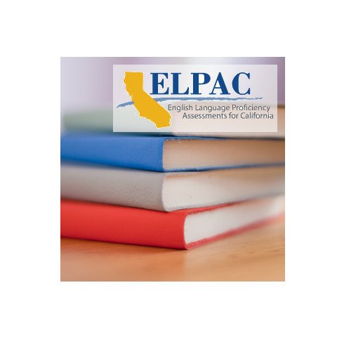 Books with ELPAC English Test logo