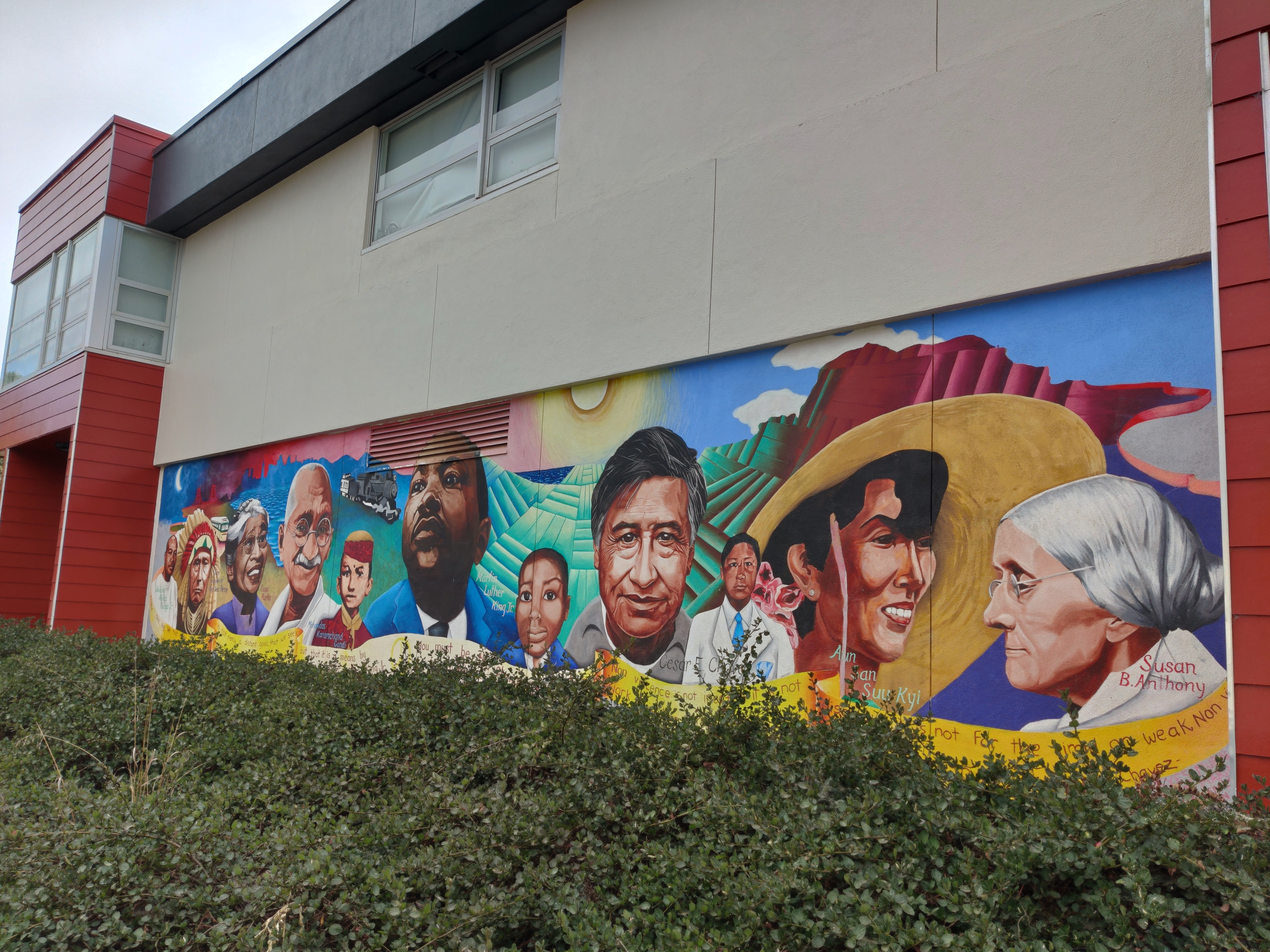 MLK MS Front Mural with new building paint