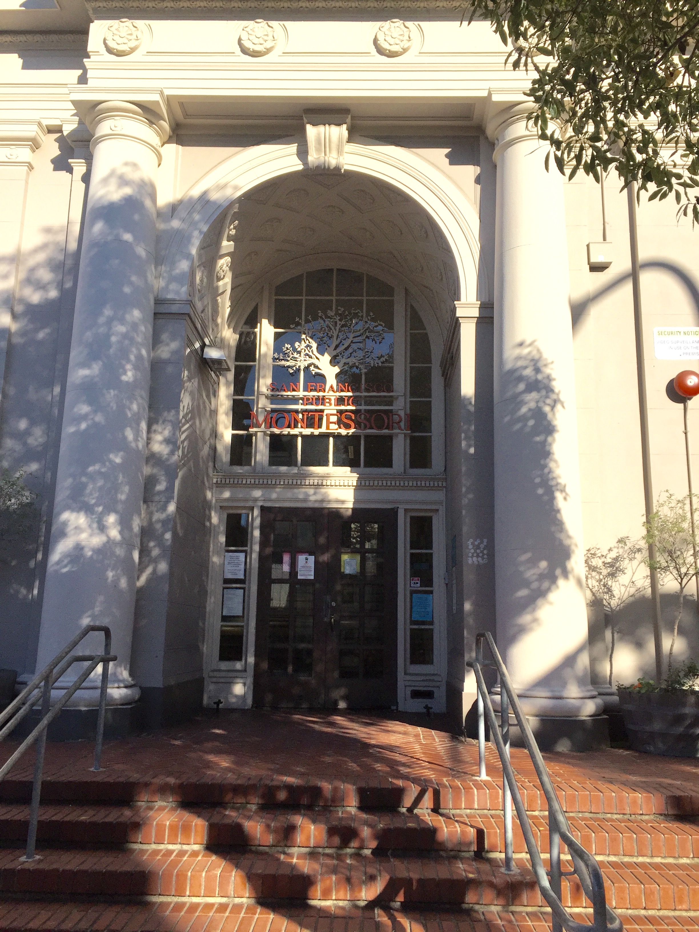 Front entrance to SF Public Montessori Elementary School