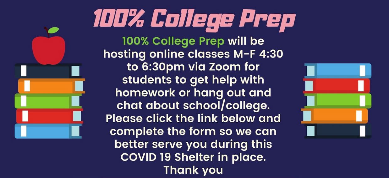 100% College Prep Flyer Info