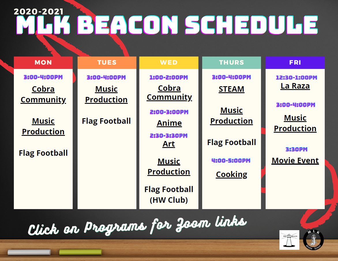 Beacon After School Schedule 1