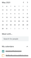 Sidebar in Calendar