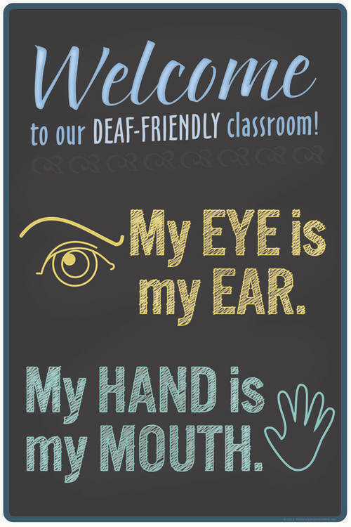 My EYE is my EAR. My HAND is my MOUTH.