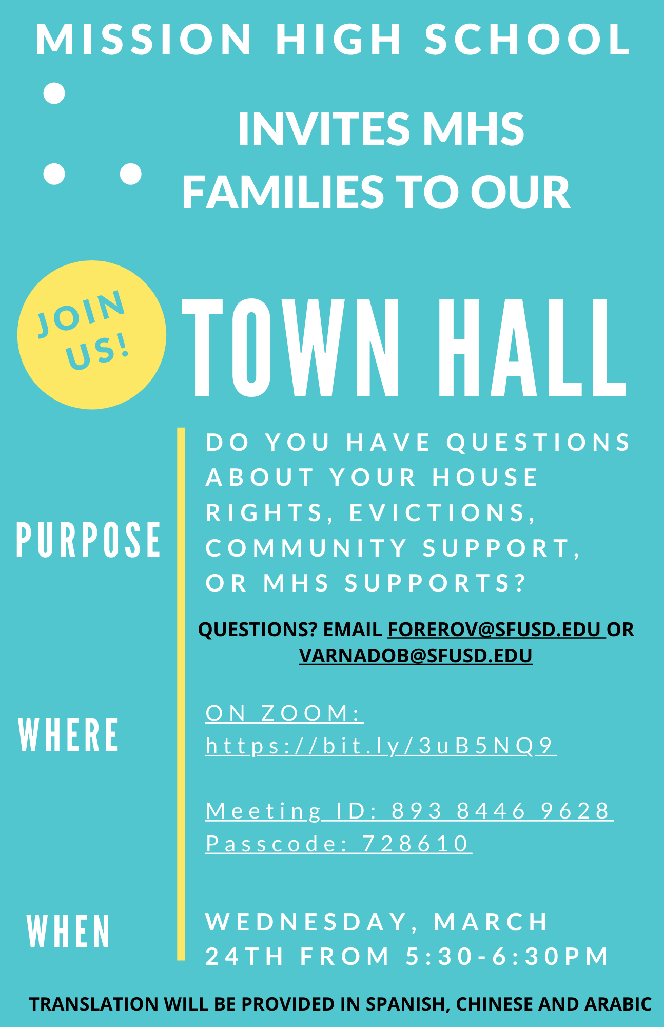 town hall flyer