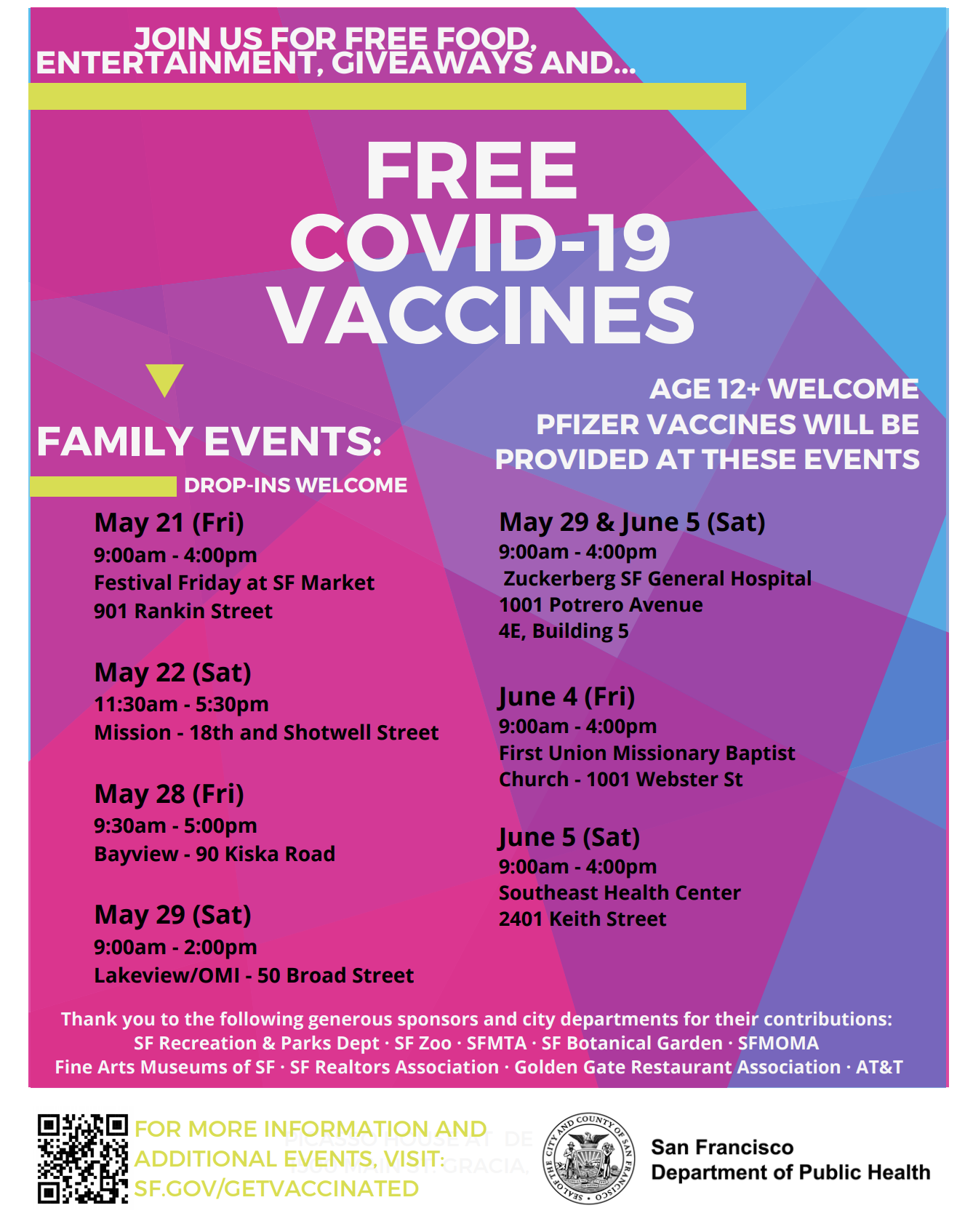 Free Covid-19 Vaccines English Flyer