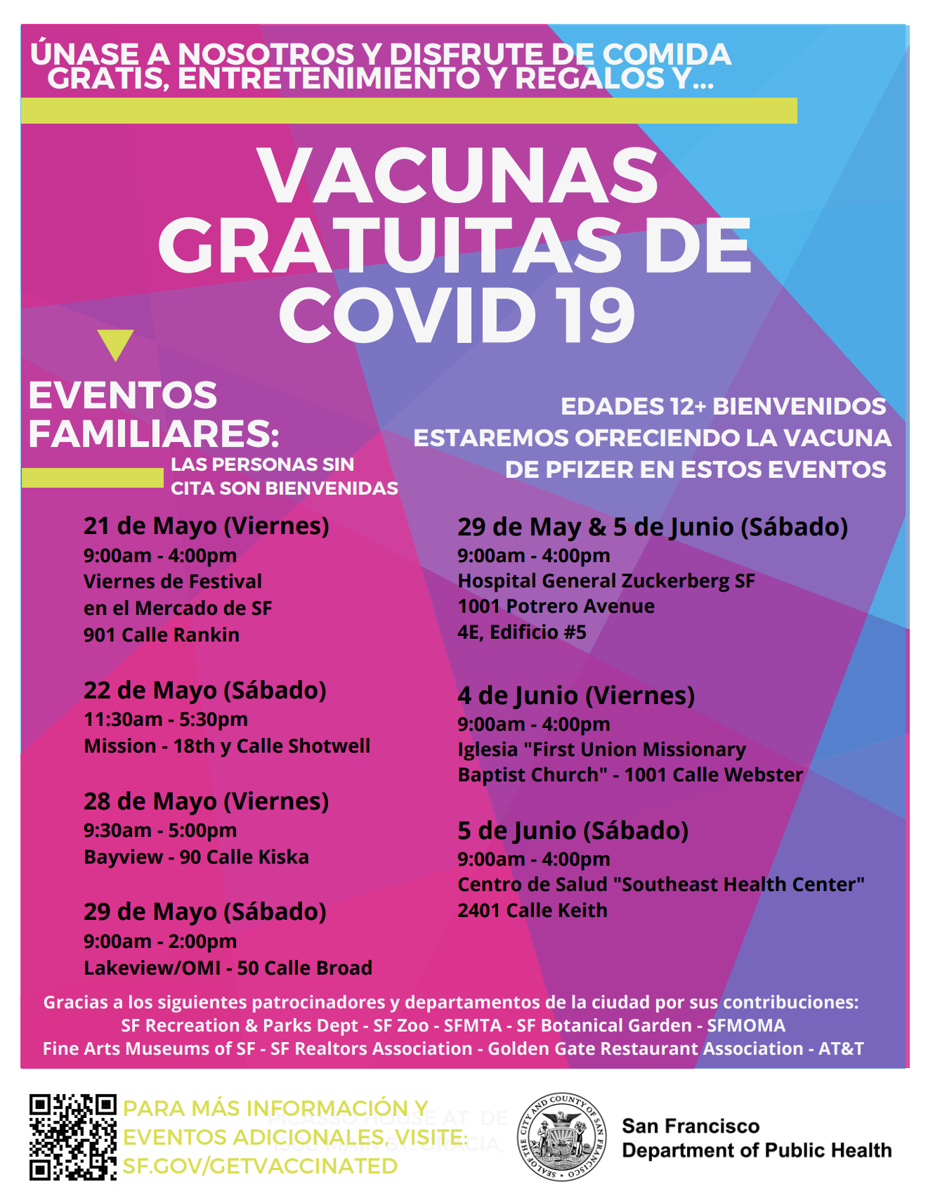 Free Covid-19 Vaccines Spanish Flyer