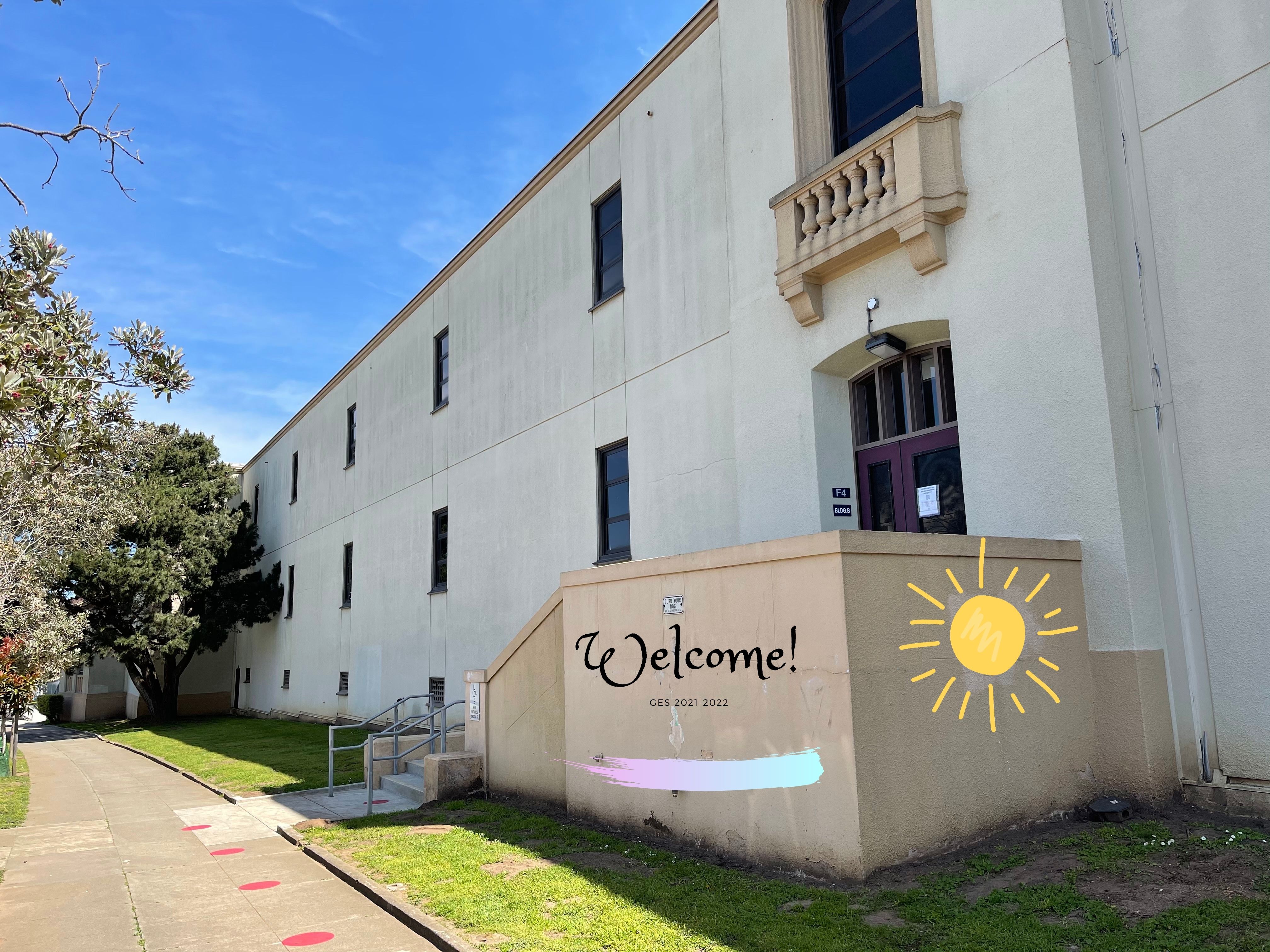 Guadalupe Elementary entrance through the middle door.