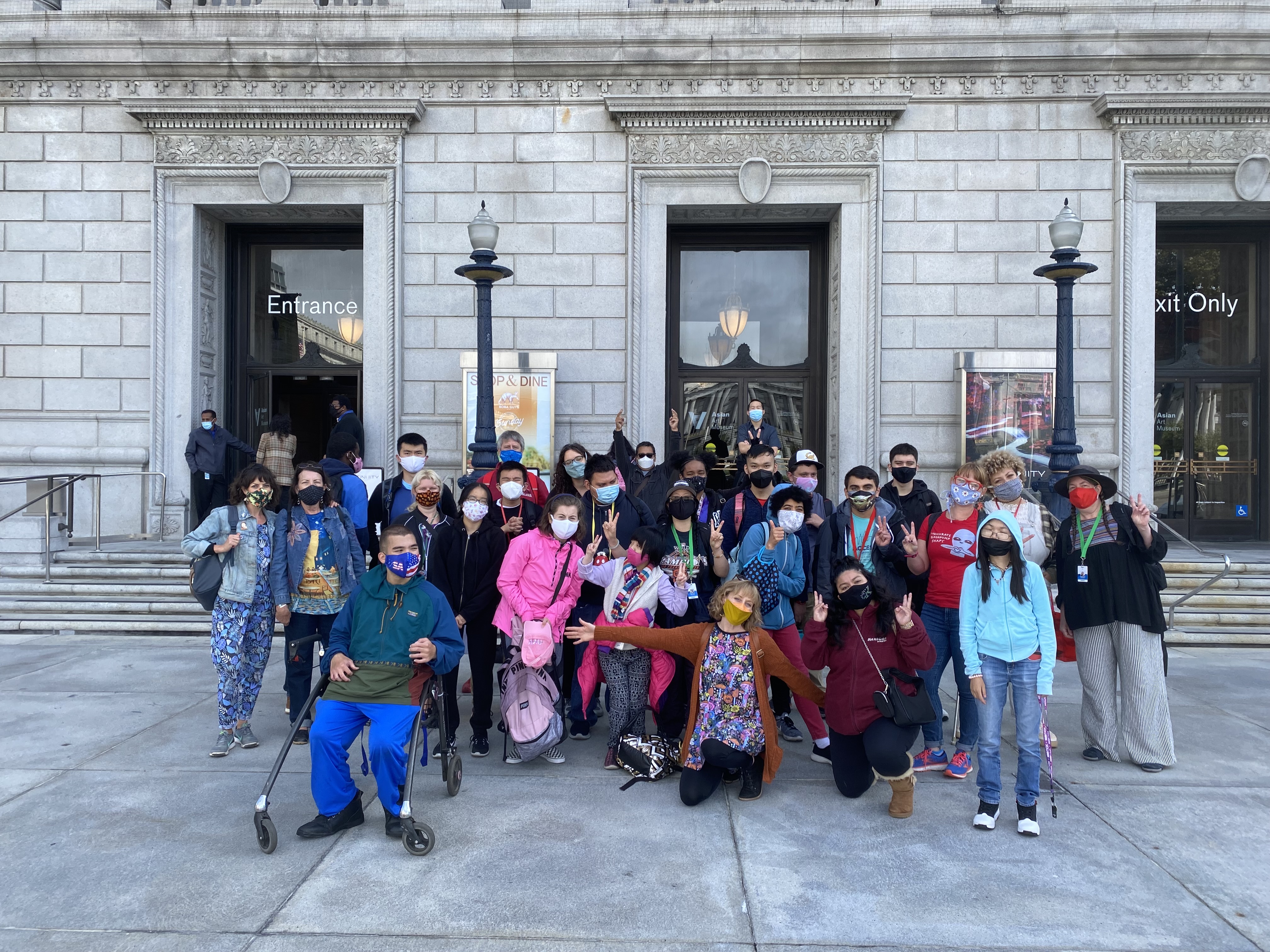 Students outside of Opera