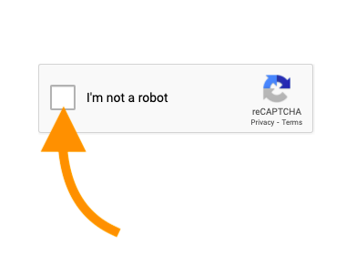 Screen capture of popup with checkbox labeled I am not a robot