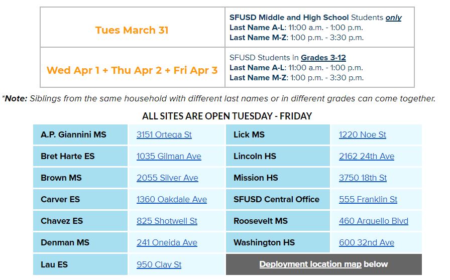 Laptop Pick Up Times