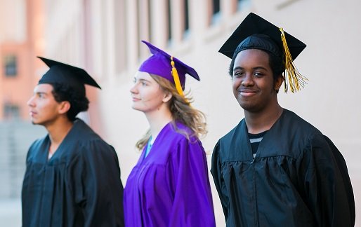 SFUSD students in graduation gowns