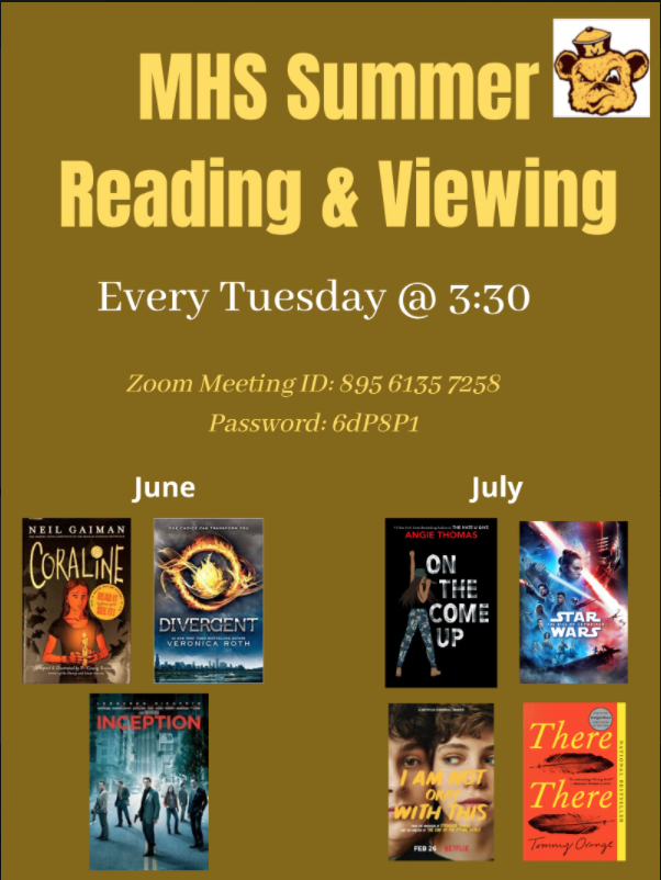 Images of covers and posters for books and films