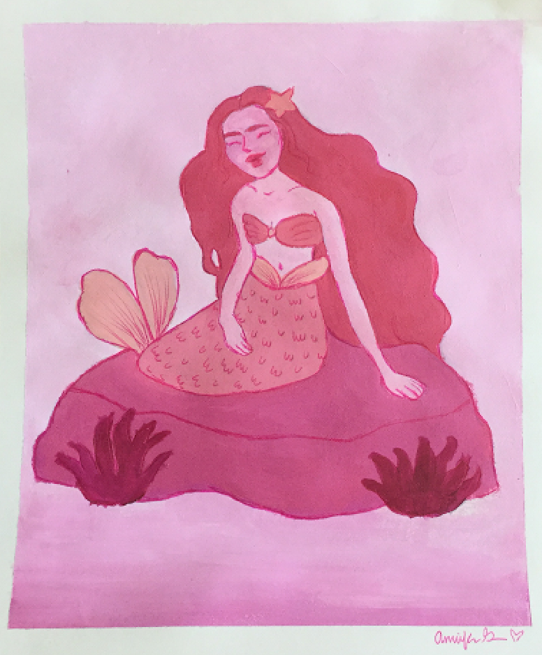 Mermaid student art