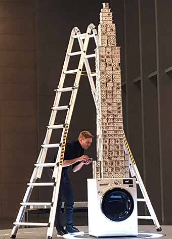 Tower made out of playing cards
