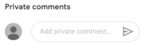 Google Classroom private comments area