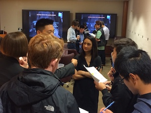 Students and a mentor during a tour