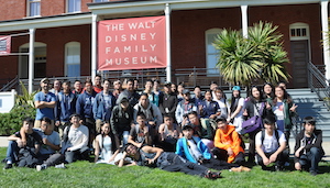 Students in front of Walt Disney Museum