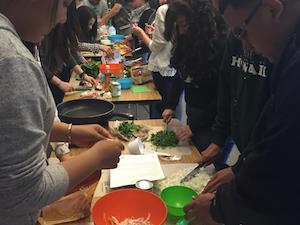 students cooking