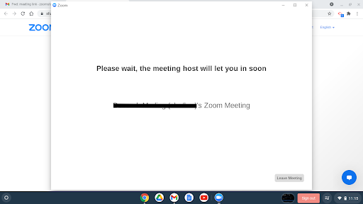 Image of Autolaunch of Zoom meeting where Chrome will open an new meeting and launch the Zoom app