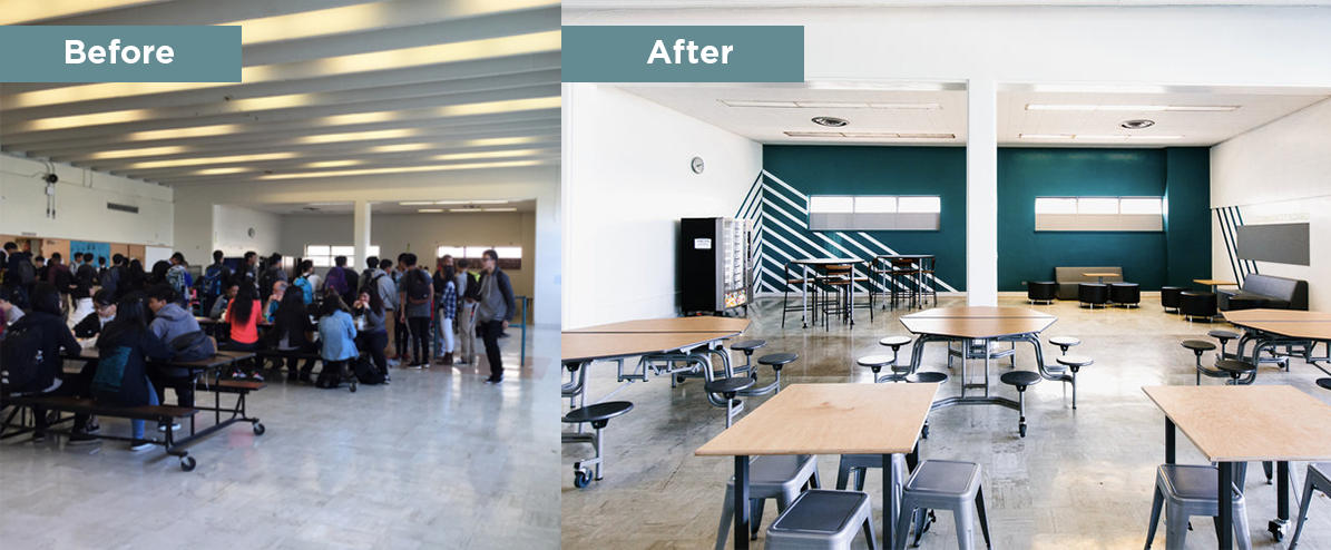 Burton High School's redesigned dining space