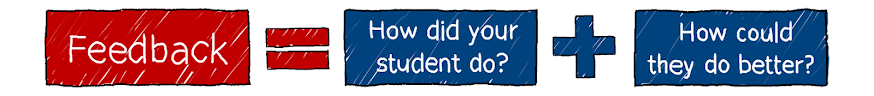 Feedback = "How did your student do" + "How could they do better?"