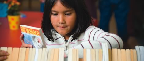 Girl reading book