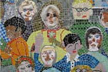Mosaic of people