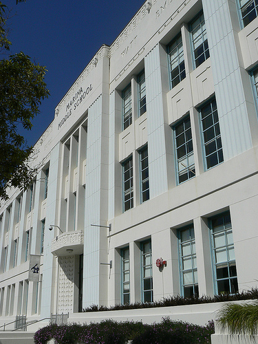 Marina building side view