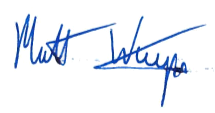 Superintendent Matthew Wayne's signature