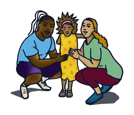 family posing for a photo