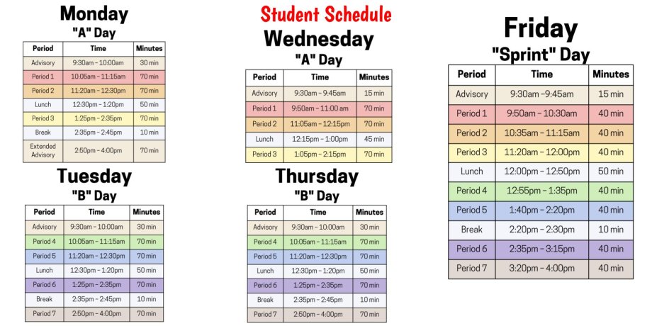 MLK MS Full Schedule 2023 - 2024 Corrected