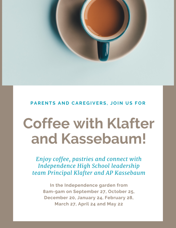 flyer for coffee with klafter and kruger 