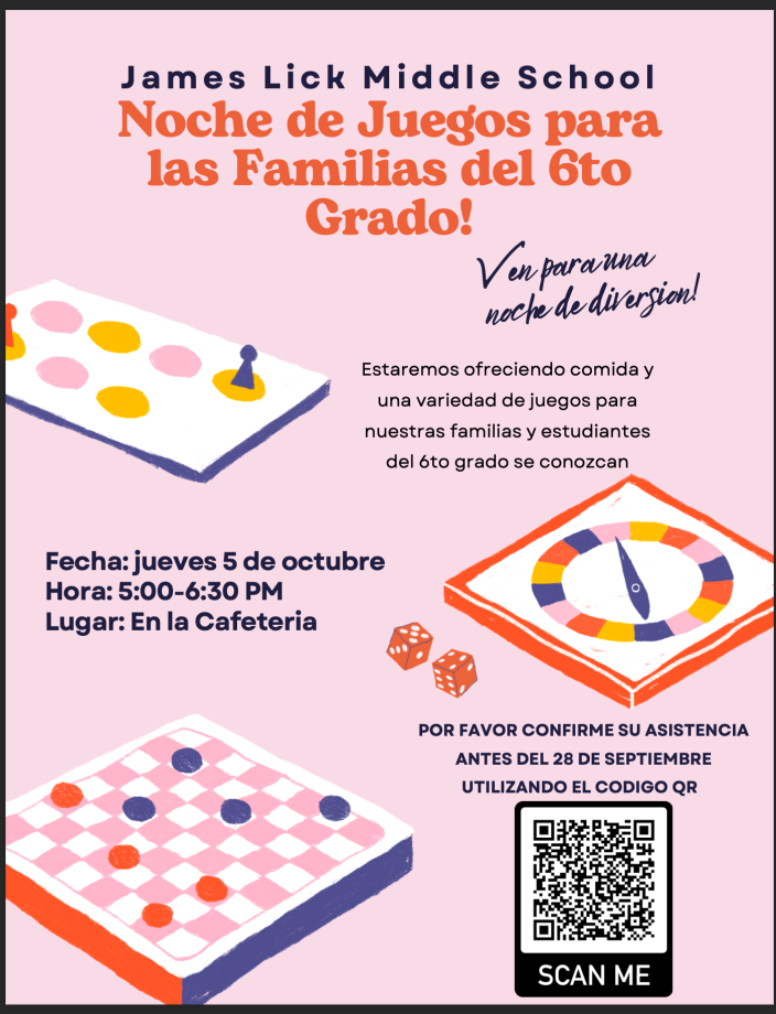game night flyer spanish