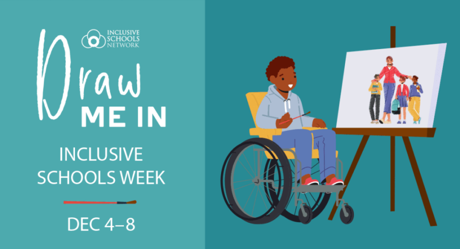 Inclusive Schools Week 2023 Logo - Draw me in 