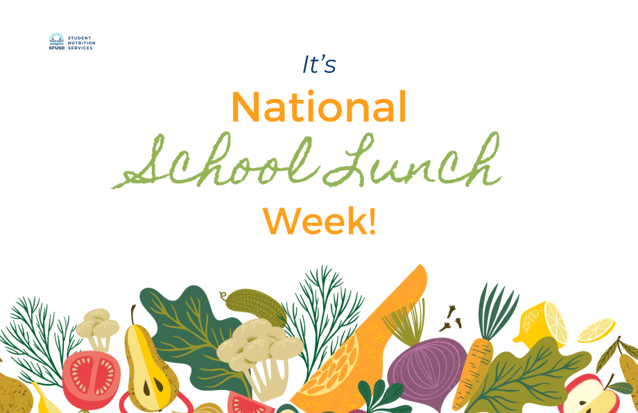 It's National School Lunch Week! Veggies pictured below