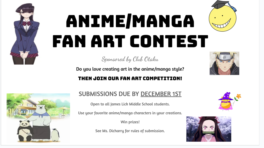 fan art contest in library
