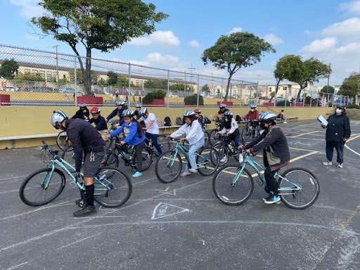 Students in Bicycling Class