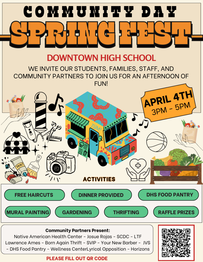 flier for our first Community Day on April 4, 2024 from 3-5pm