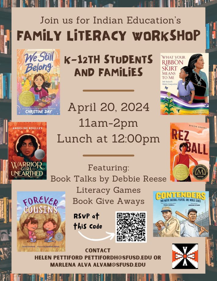 Spring Indian Education Program Family Literacy Book Talks and more