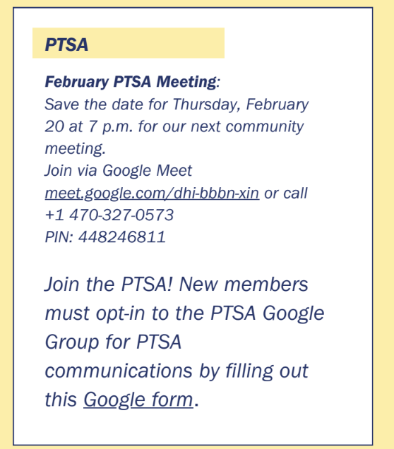 PTSA meeting