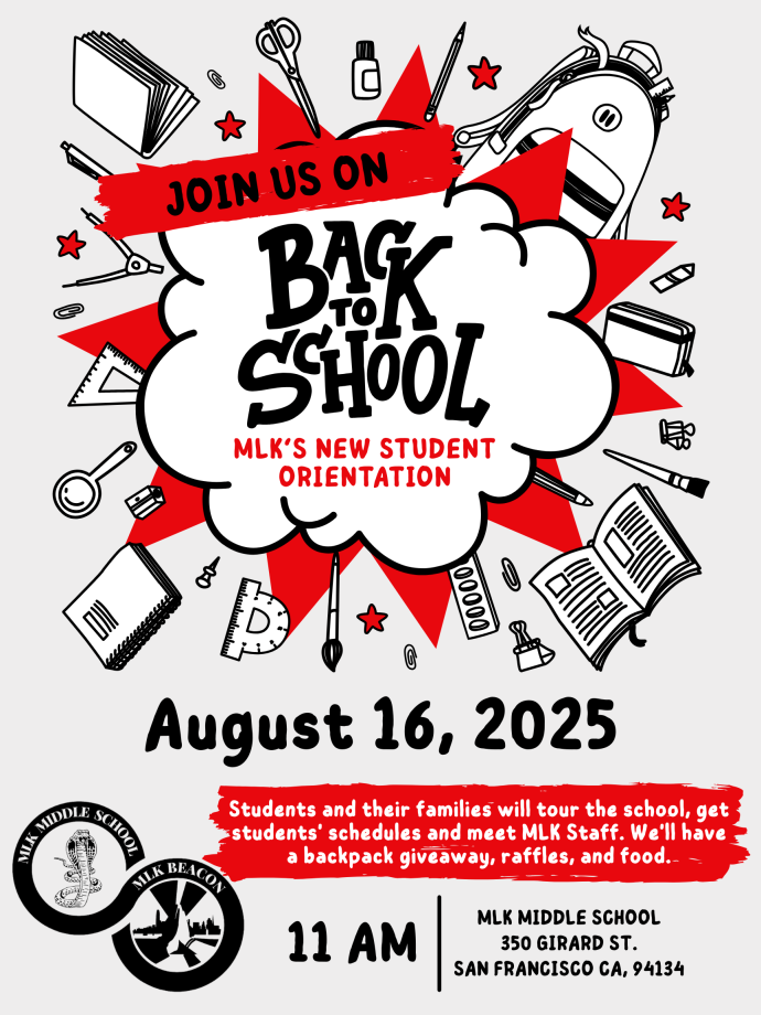 MLK MS 6th Grade / New Student Orientation 2025 English