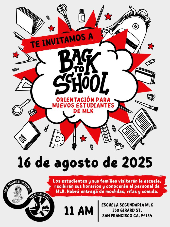 MLK MS New Student 6th Grade Orientation 2025 Spanish