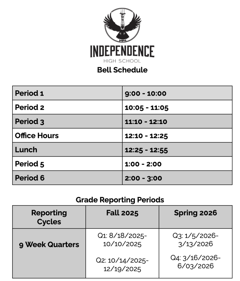 2025-2026 bell schedule