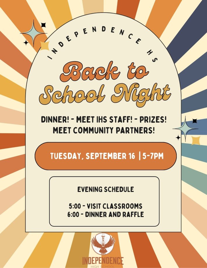 Back to school flyer on September 16 5-7pm