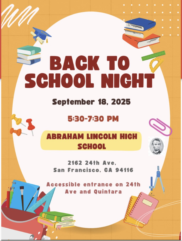 ALHS Back to School Night flyer 9-18-25